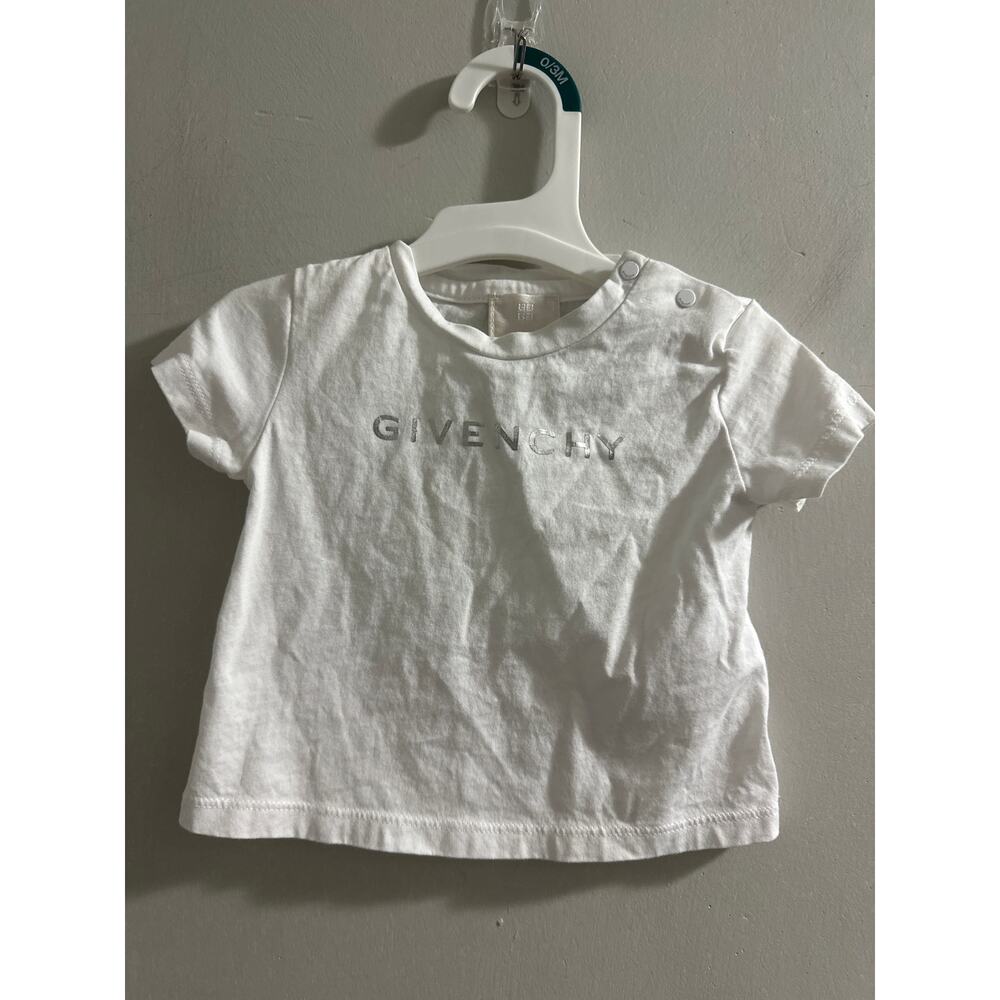 Givenchy White Short Sleeve Logo Tee